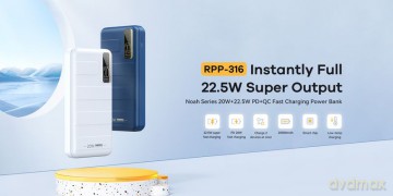 POWERBANK REMAX NOAH SERIES 20000mAh RPP-316 PD 20W+ QC 22,5W BLUE