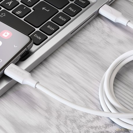 Proove kabel Striped Silicone USB-C - USB-C 1m 60W biały