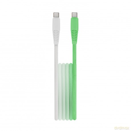 Setty kabel USB-C - USB-C 1,5 m 3A KGC-C-1.5320 gradient miętowo-biały