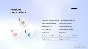 Słuchawki Bluetooth REMAX TWS C1 Bluetooth 5.3 ENC BLUE