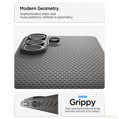 Spigen nakładka Liquid Air do Samsung Galaxy S26 Ultra marmurowa szara