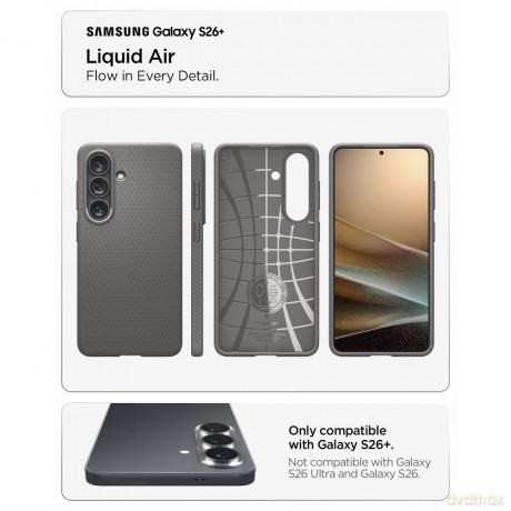 Spigen nakładka Liquid Air do Samsung Galaxy S26+ marmurowa szara