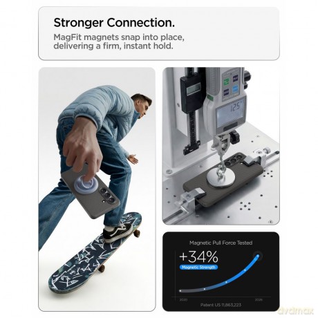 Spigen nakładka Liquid Air Mag Magsafe do Samsung Galaxy S26+ marmurowa szara