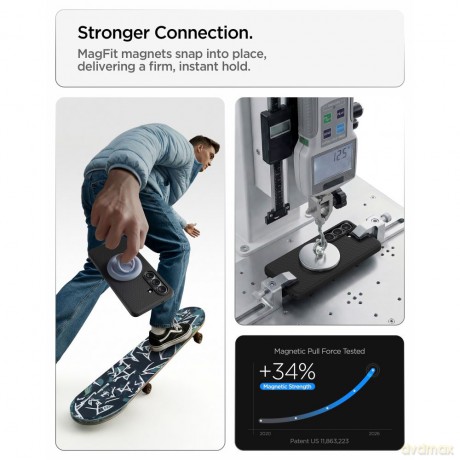 Spigen nakładka Liquid Air Mag Magsafe do Samsung Galaxy S26+ matowa czarna