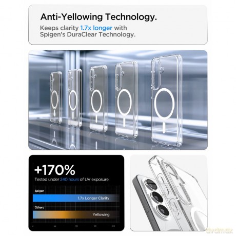 Spigen nakładka Ultra Hybrid Mag Magsafe do Samsung Galaxy S26 przezroczysta/biała