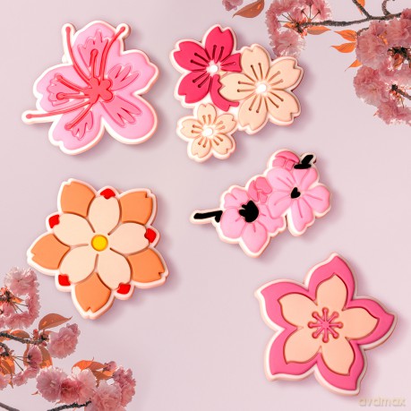 Sticker 3D Pink blossom zestaw 5 szt