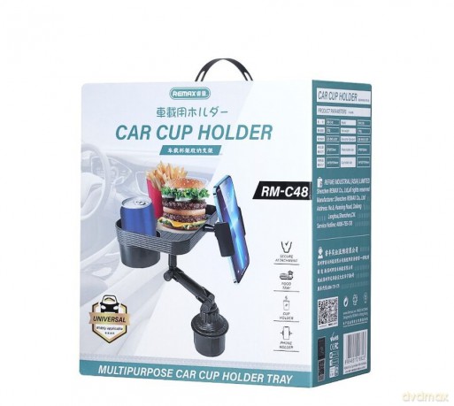 Uchwyt samochodowy REMAX RM-C48 Z UCHWYTEM NA KUBEK CUP HOLDER BLACK