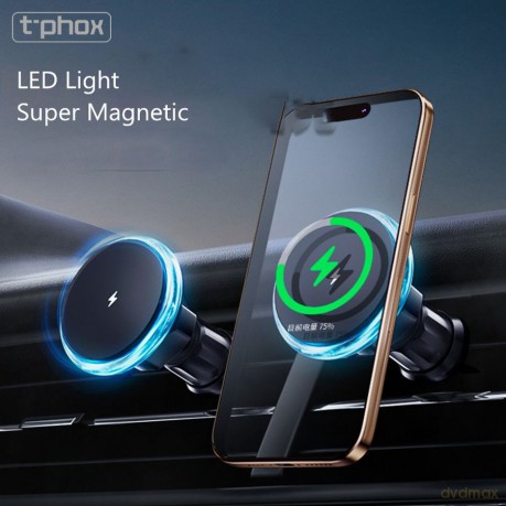 Uchwyt Samochodowy T-Phox M6 Magnetic Wireless Do Kratki Black