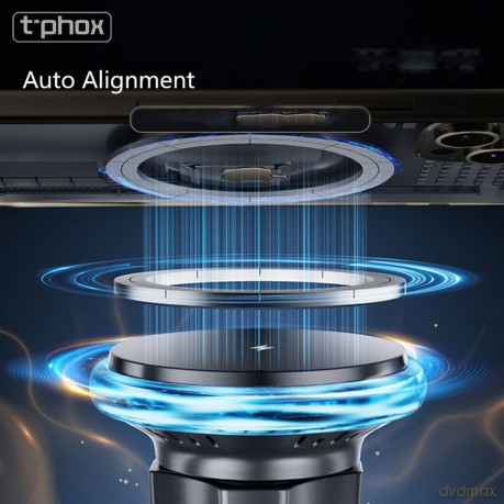 Uchwyt Samochodowy T-Phox M6 Magnetic Wireless Do Kratki Black