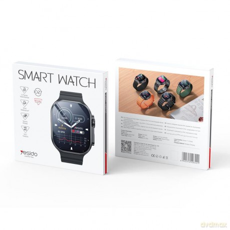 Yesido IO27 Smartwatch BT5.0 +NFC 200mAh IPX5 (w zestawie 5 pasków) BLACK/CZARNY