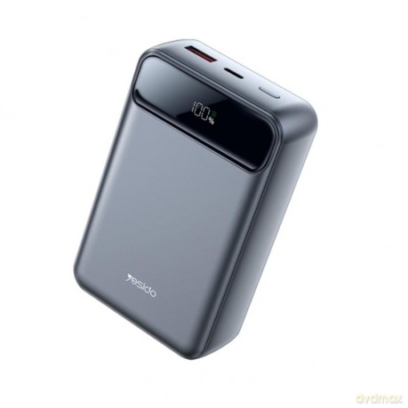 Yesido Powerbank YP50 20 000 mAh 22.5W USB-A + USB-C + 15W MagSafe, LED, SZARY