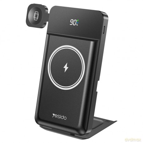 Yesido Powerbank YP69 10 000 mAh 22.5W 6w1 LED, MagSafe, USB-A+C, BLACK/CZARNY