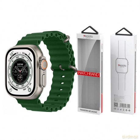 Yesido WB21 Silikonowy Pasek Apple Watch 42/44/45 GREEN/ZIELONY