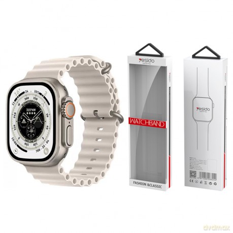 Yesido WB21 Silikonowy Pasek Apple Watch 42/44/45 NUDE/BEŻOWY