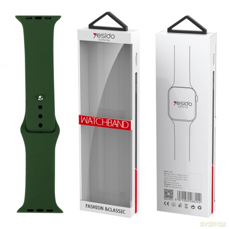 Yesido WB44 Silikonowy Pasek do Apple Watch L 38/40/41 (97+132) #43 ALFALFA/ZIELONY