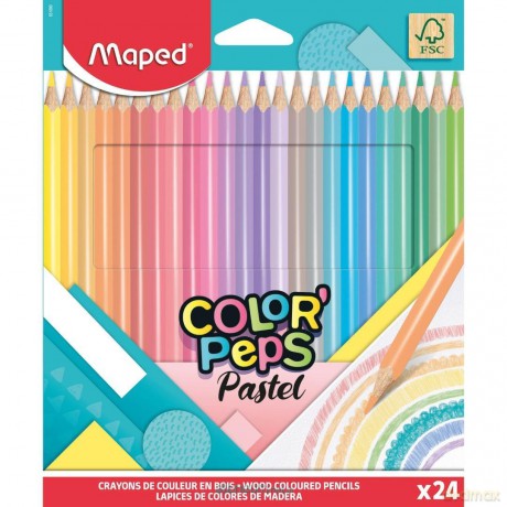 Kredki ołówkowe Colorpeps pastel 24kol