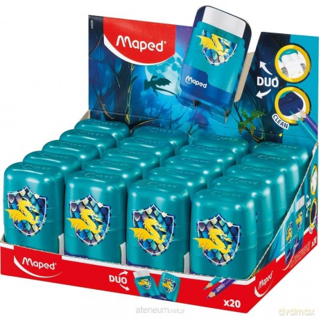 Temperówka z gumką Connect Dragon (24szt)