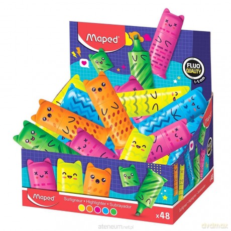 Zakreślacz Kawaii Mini mix kolorów (48szt)