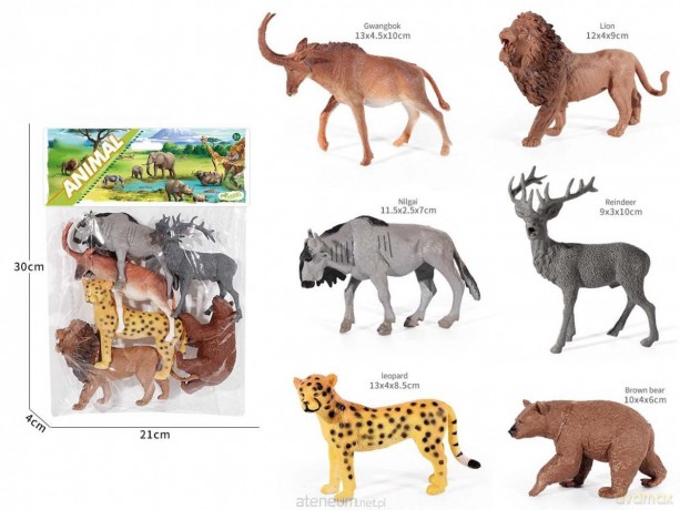 Zwierzątka safari 12,5cm 6szt [FIGURKA]