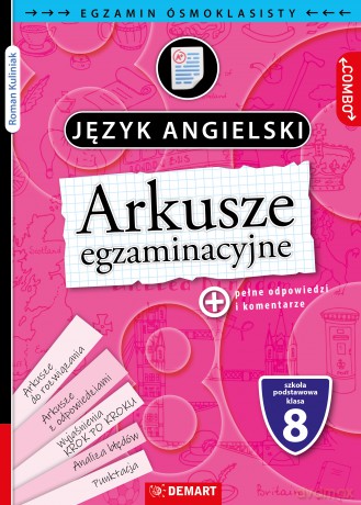 Arkusze egzaminacyjne. Język angielski. Egzamin ósmoklasisty - Roman Kuliniak, Andrzej Chwalba [KSIĄŻKA]