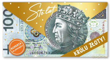 Koperta na pieniądze Urodziny Banknot Król KOP-034