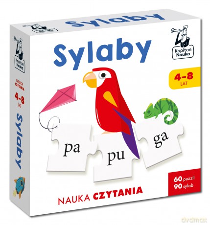 Puzzle Sylaby do nauki czytania Kapitan Nauka
