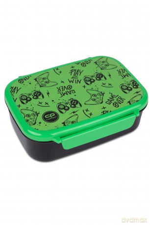 Śniadaniówka z przegródką Coolpack Foodyx Game Over Gradient Green