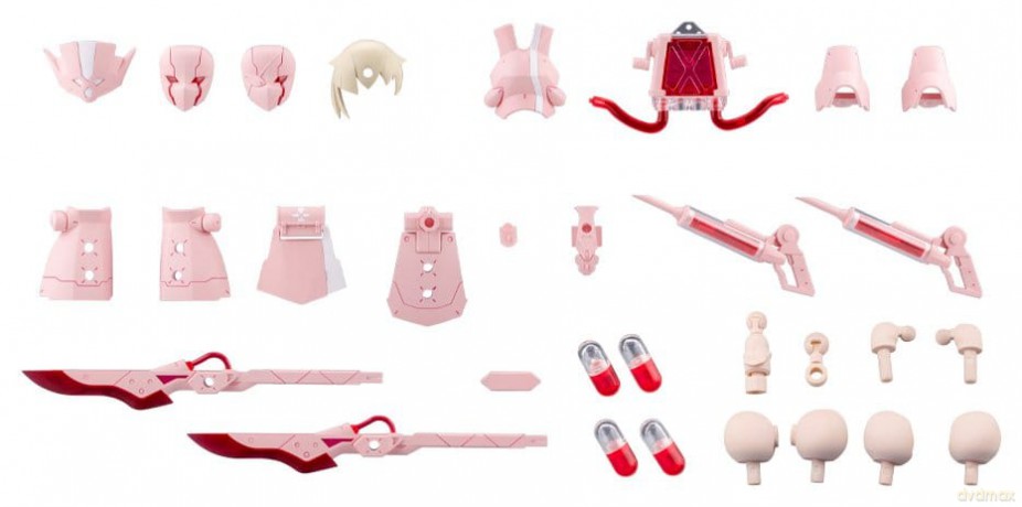 Megalomaria Unlimited Universe Plastic Model Kit Accessory Set Metamorphose Unit Exarmor Pink Nurse