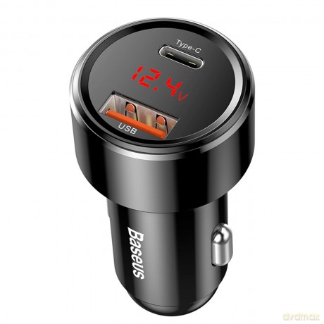 Baseus Magic Series PPS digital display (Type-c PD+QC) Intelligent dual quick charging and car charging of 45W Black(*)