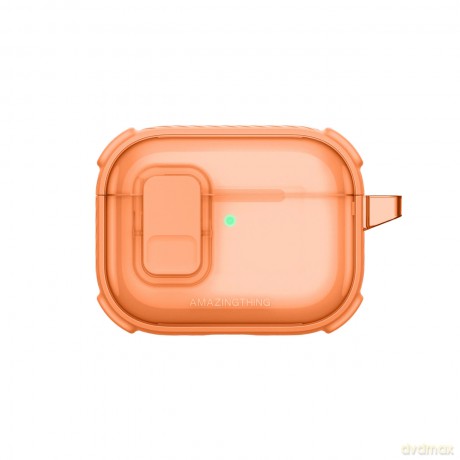 Etui AMAZINGTHING Titan Pro Mag Case Clear do AirPods Pro 3 - pomarańczowe