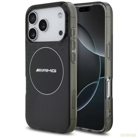 Etui AMG Double Layer Transparent Smocked MagSafe do iPhone 17 Pro - czarne