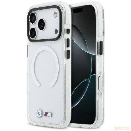 Etui BMW M IML Shockproof Metal Logos MagSafe na iPhone 17 Pro Max - przezroczyste
