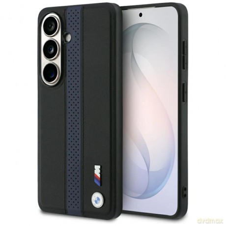 Etui BMW Perforated Stripe Logo MagSafe do Samsung Galaxy S26 - niebieskie