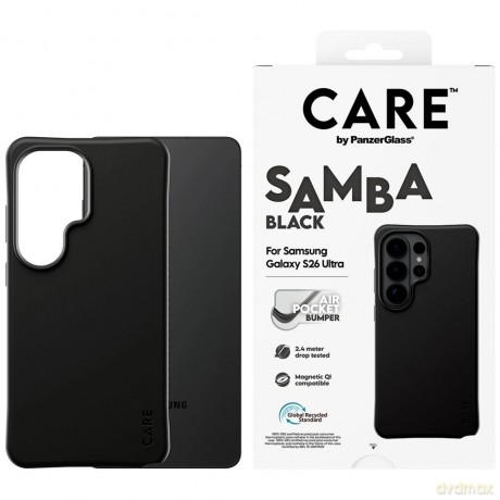 Etui CARE by PanzerGlass Samba Black Qi na Samsung Galaxy S26 Ultra - czarne