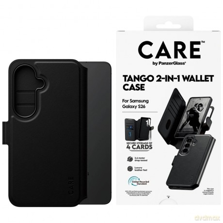 Etui CARE by PanzerGlass Tango 2w1 Wallet na Samsung Galaxy S26 - czarne