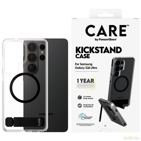 Etui CARE by PanzerGlass Urban Explorer Transparent w. Black Qi na Samsung Galaxy S26 Ultra - przezroczyste