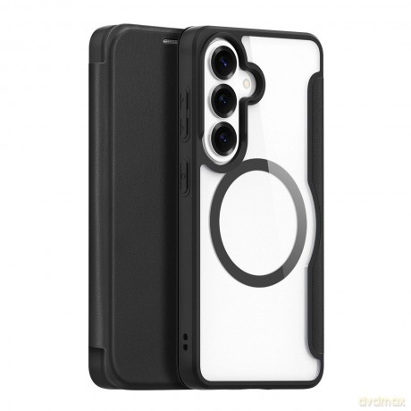 Etui Dux Ducis Skin X Pro z portfelem kompatybilne z MagSafe na Samsung Galaxy S26+ - czarne