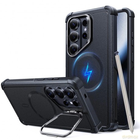 Etui ESR Cyber Tough Kickstand MagSafe na Samsung Galaxy S26 Ultra - czarne