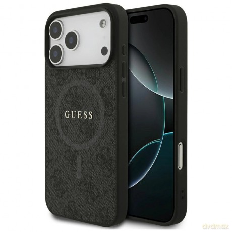 Etui Guess 4G Ring Classic Logo MagSafe do iPhone 17 Pro Max - czarne