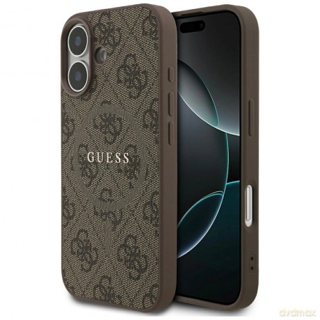 Etui Guess 4G Ring Classic Logo MagSafe na iPhone 17 - brązowe