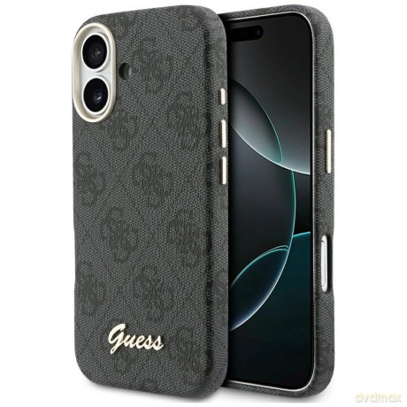 Etui Guess 4G Script MagSafe na iPhone 17 - czarne