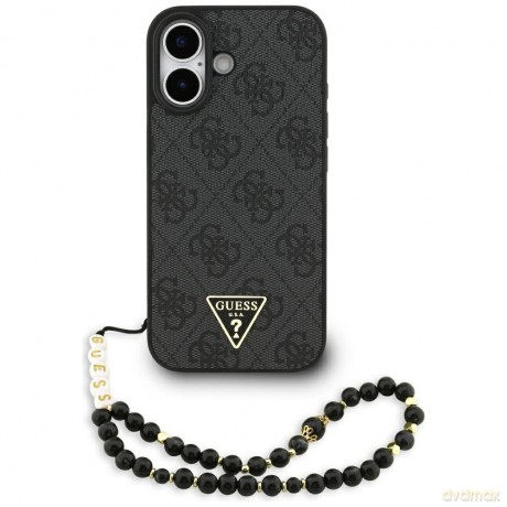 Etui Guess 4G Strap Triangle Logo MagSafe na iPhone 17 - czarne