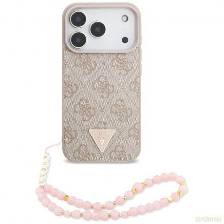 Etui Guess 4G Strap Triangle Logo MagSafe na iPhone 17 Pro - różowe