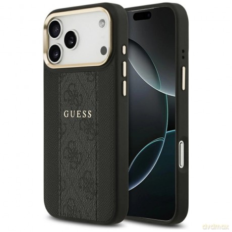 Etui Guess 4G Stripe MagSafe na iPhone 17 Pro Max - czarne