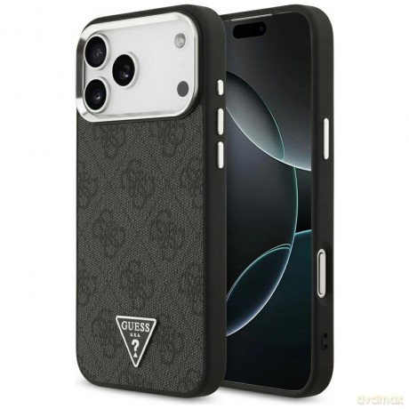 Etui Guess 4G Triangle Logo MagSafe na iPhone 17 Pro Max - czarne