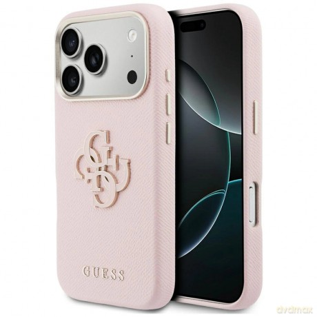 Etui Guess FW Resin Logo na iPhone 17 Pro Max - różowe