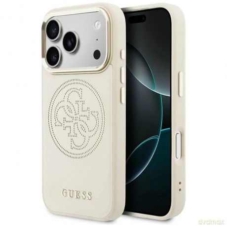 Etui Guess Perforated 4G MagSafe na iPhone 17 Pro Max - beżowe