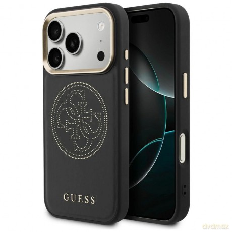 Etui Guess Perforated 4G MagSafe na iPhone 17 Pro Max - czarne