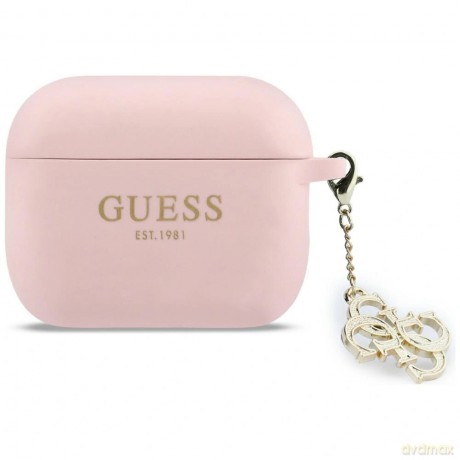 Etui Guess Silicone 4G Charm na AirPods Pro 3 różowe