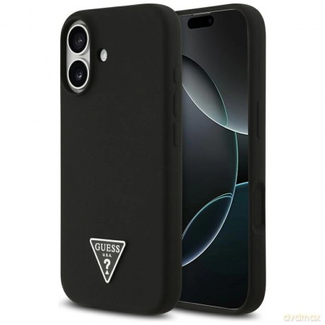 Etui Guess Silicone Triangle Logo MagSafe do iPhone 17 - czarne